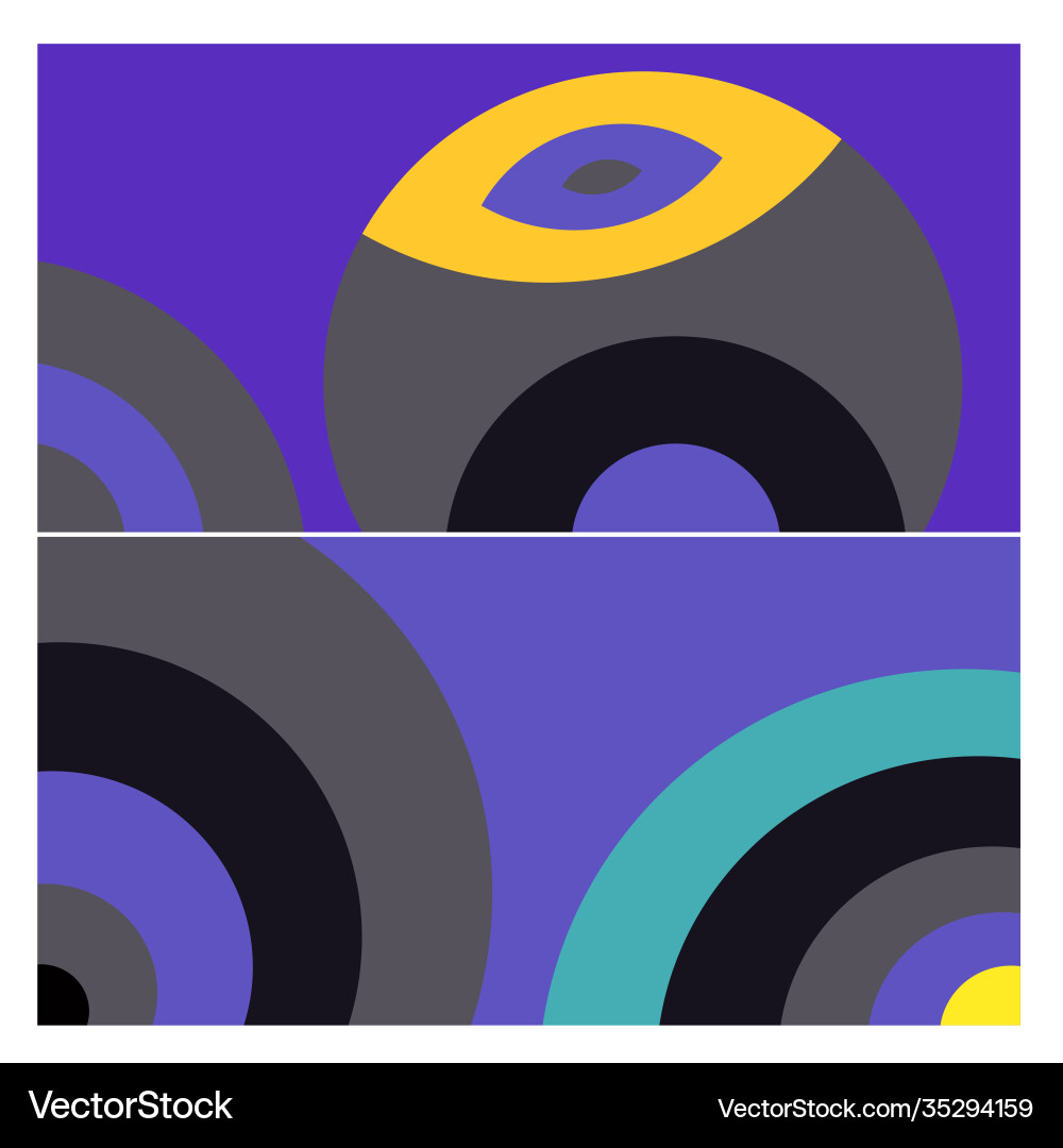 Colorful geometric and curve background pattern vector image