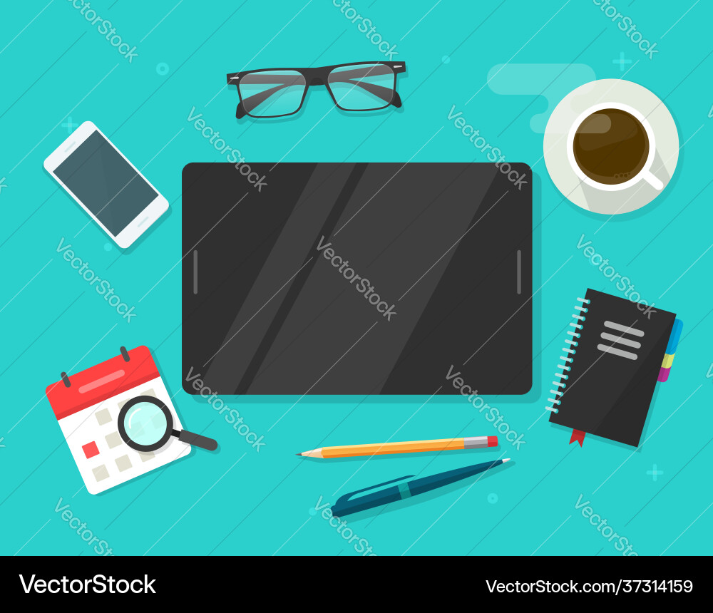 Digital tablet computer with blank empty screen Digital tablet computer with blank empty screen vector image