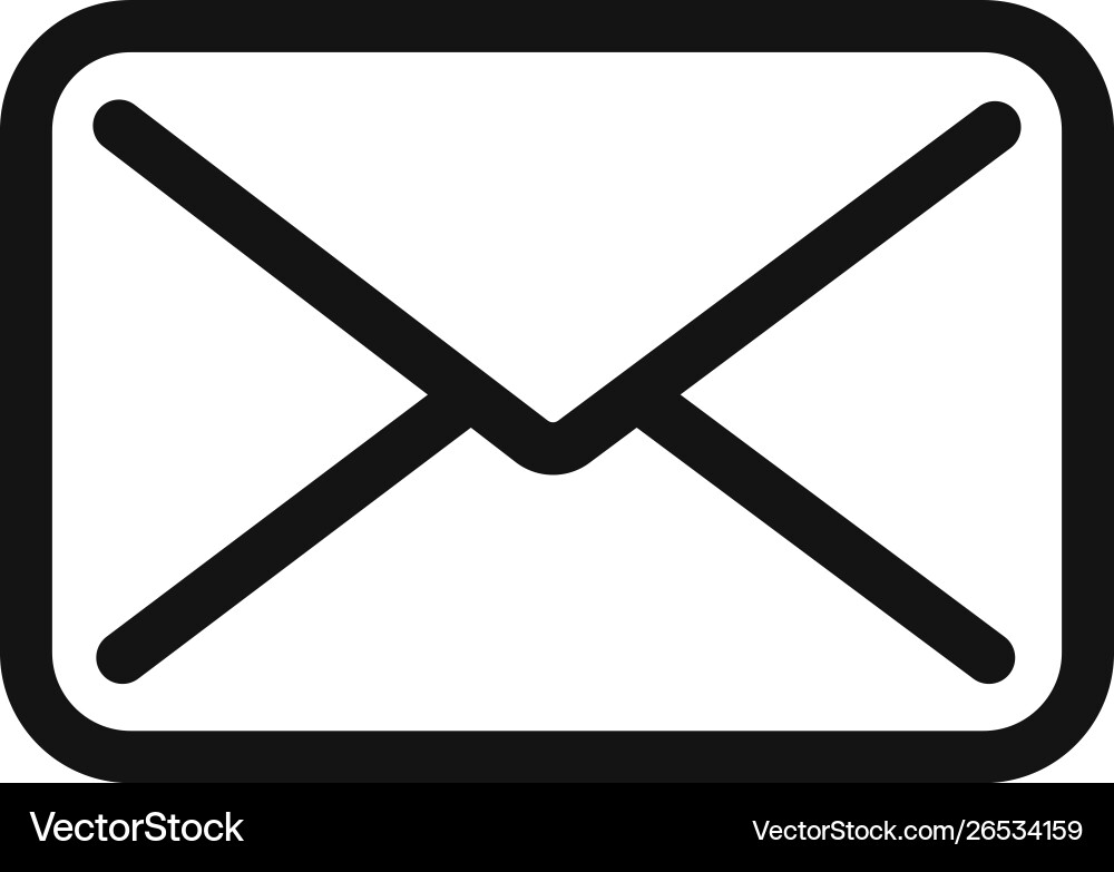 Envelope icon in modern style for web site Envelope icon in modern style for web site vector image