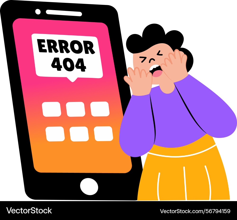 Flat style showing a message of app e vector image