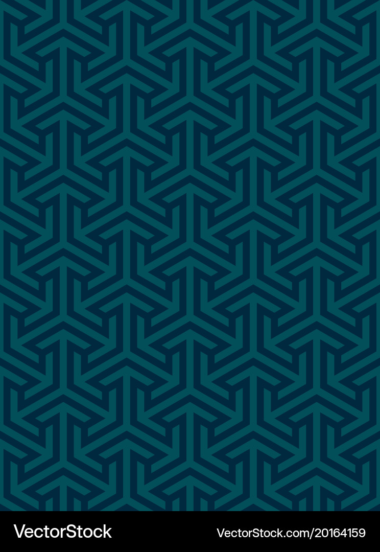Geometric ornament based on a hexagonal grid vector image