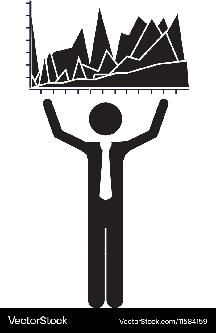 Graph chart icon image Vector Image