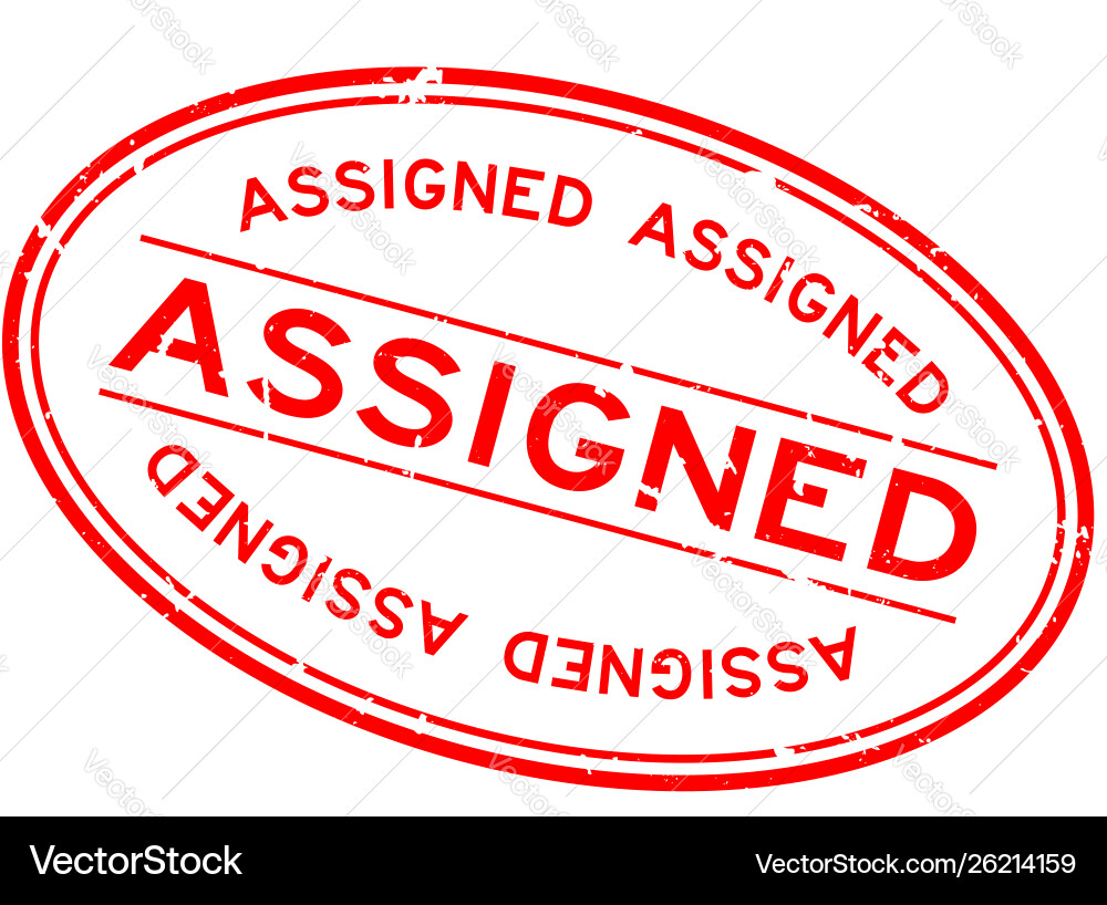 Grunge red assigned word oval rubber seal stamp Grunge red assigned word oval rubber seal stamp vector image