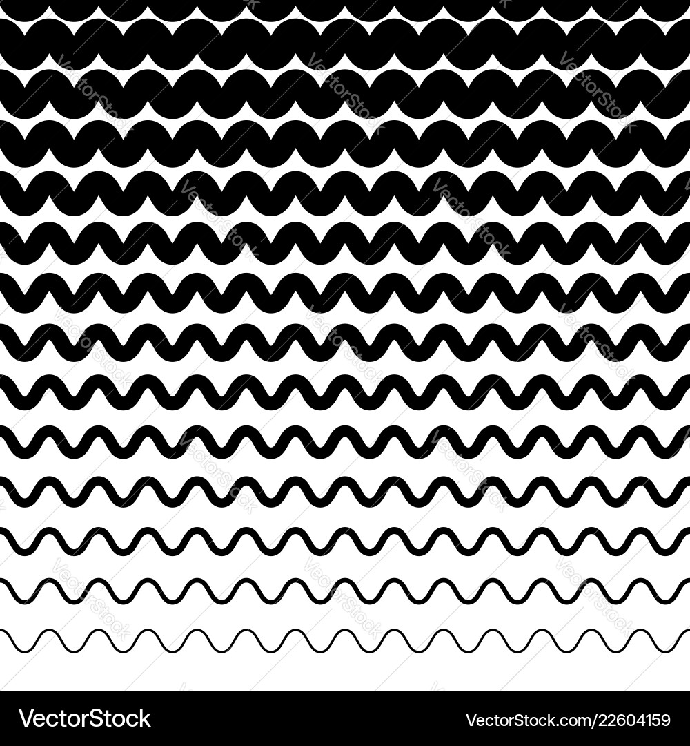 Horizontally repeatable irregular wavy lines Horizontally repeatable irregular wavy lines vector image