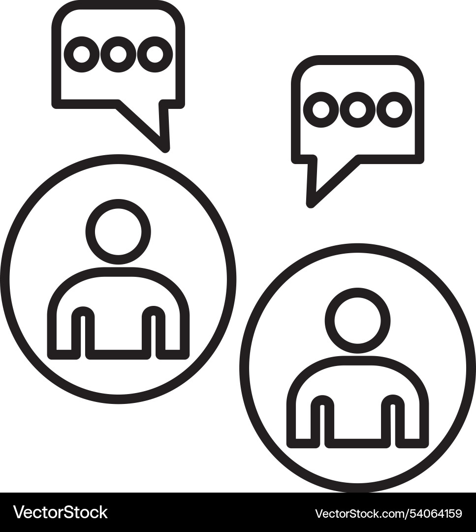 Instant message line icon design Vector Image