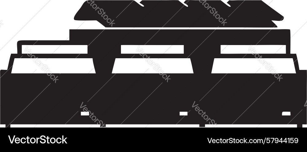 Neatly Stacked Paper Output Vector Image