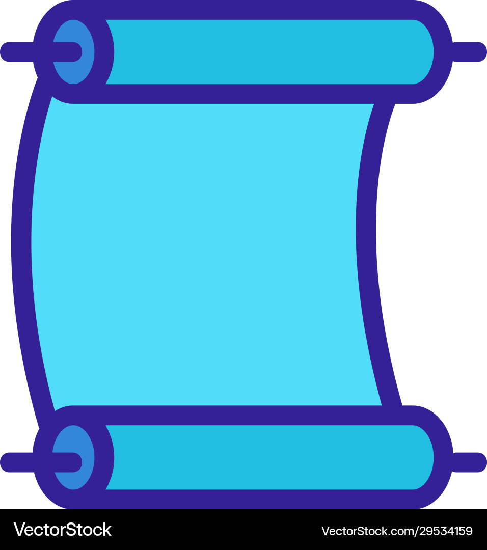 Parchment paper scroll icon isolated Parchment paper scroll icon isolated vector image