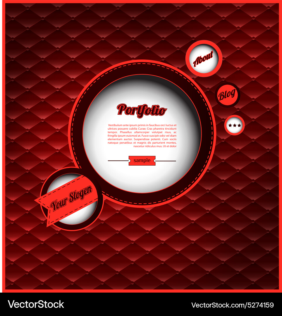 Retro web design template vector image
