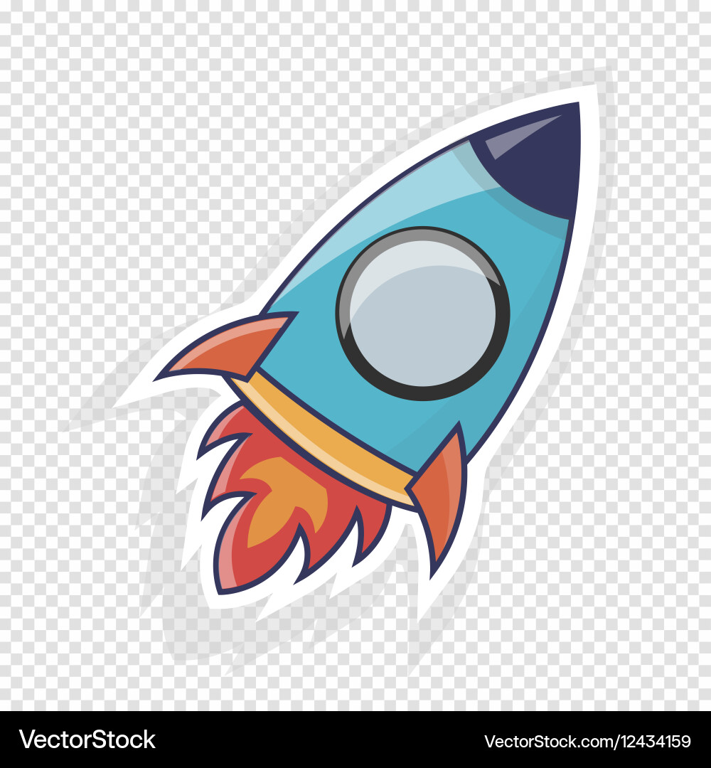 Rocket icon object to website Vector Image