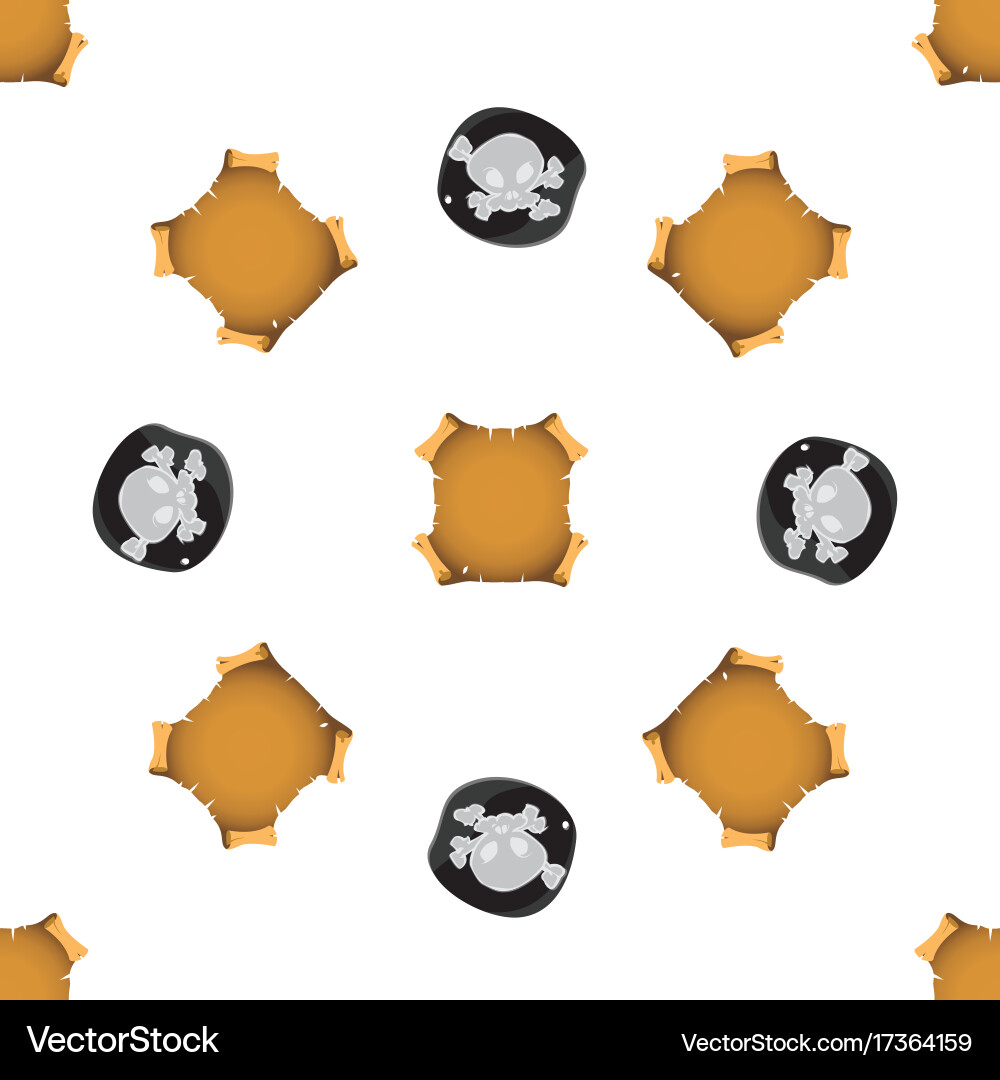 Seamless pattern with the image of a pirate black vector image