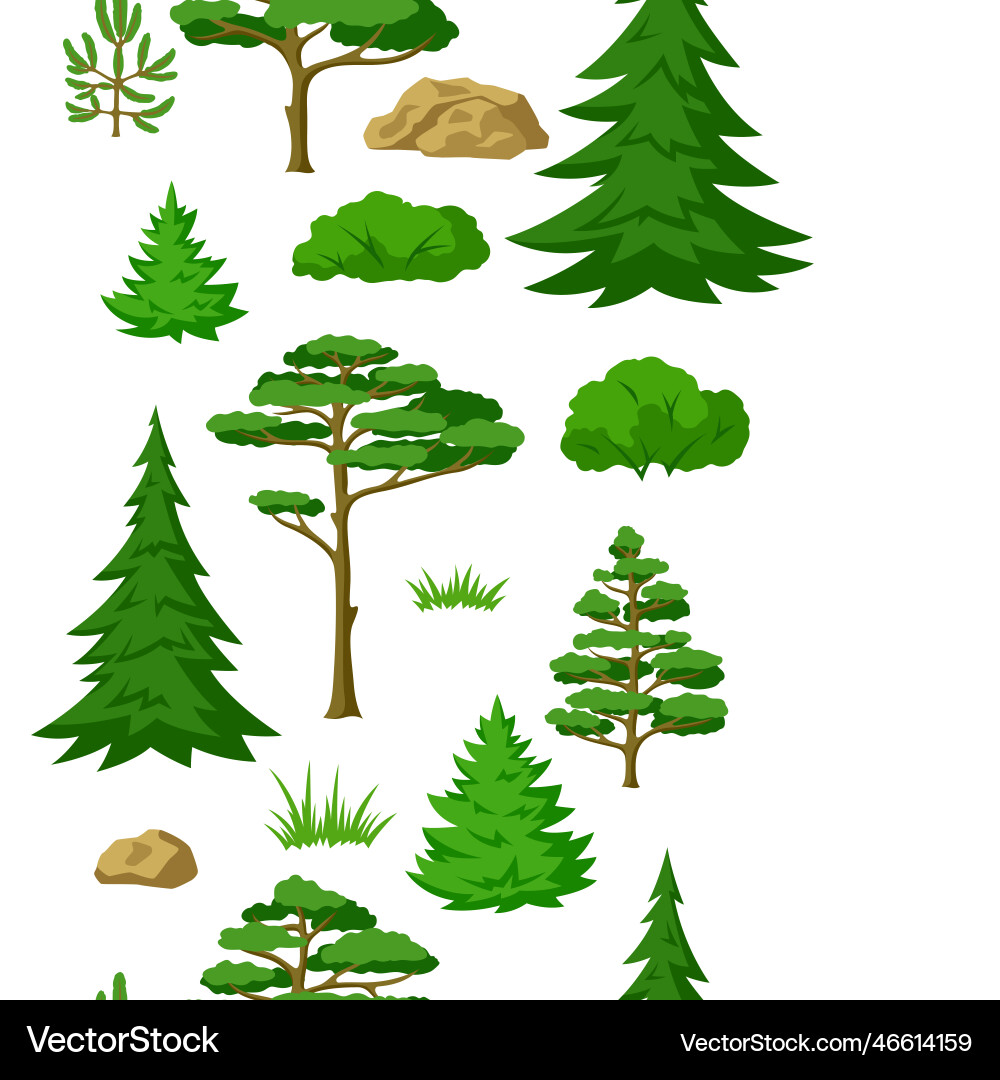 Spring or summer forest pattern background Spring or summer forest pattern background vector image