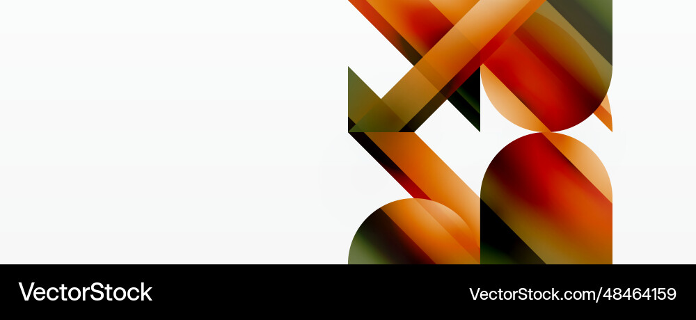 Vibrant color triangles and circles on white Vibrant color triangles and circles on white vector image