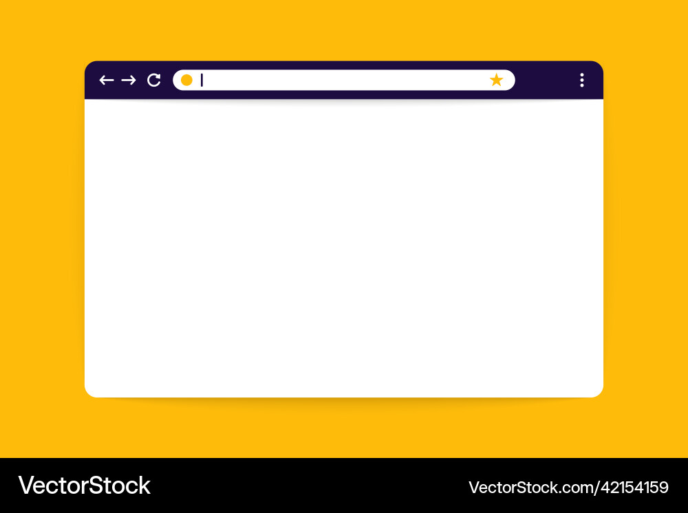 Web browser page mockup blank internet Web browser page mockup blank internet Vector Image