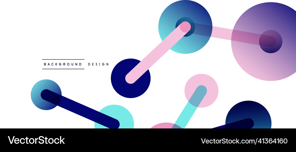 Abstract background round dots connected by lines Vector Image