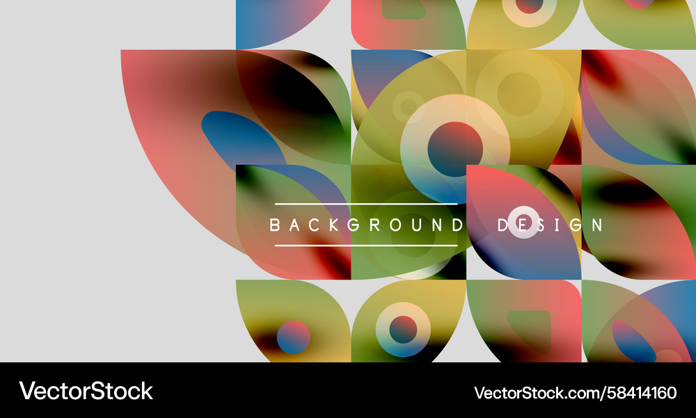 Abstract geometric shapes overlap creating Vector Image