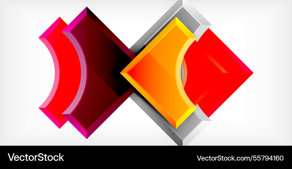 Arrow with round elements color geometric shapes Arrow with round elements color geometric shapes vector image