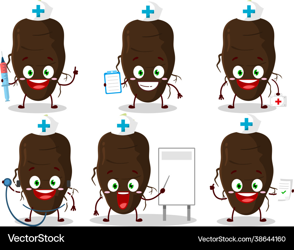 Arztberuf Emoticon mit schwarzer Salsify Arztberuf Emoticon mit schwarzer Salsify vektorbild
