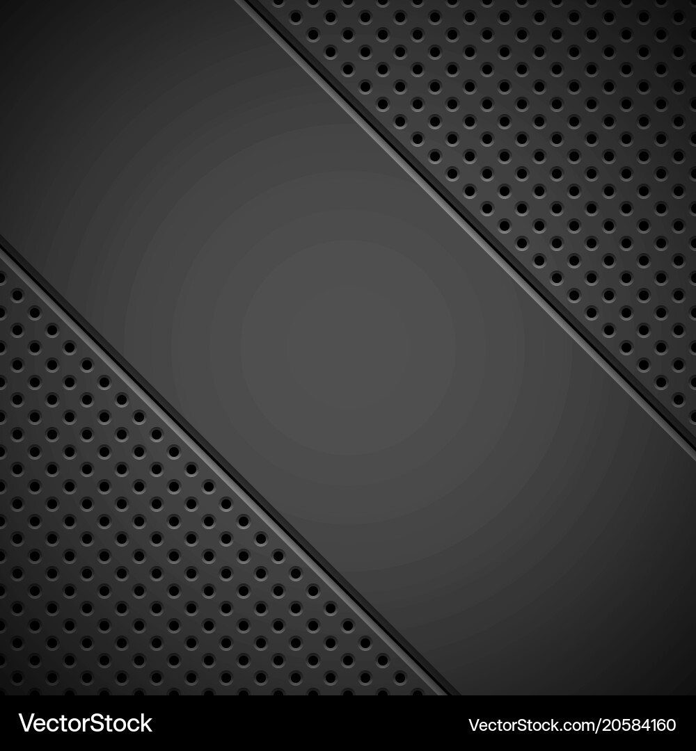 Black background with perforated pattern Vector Image