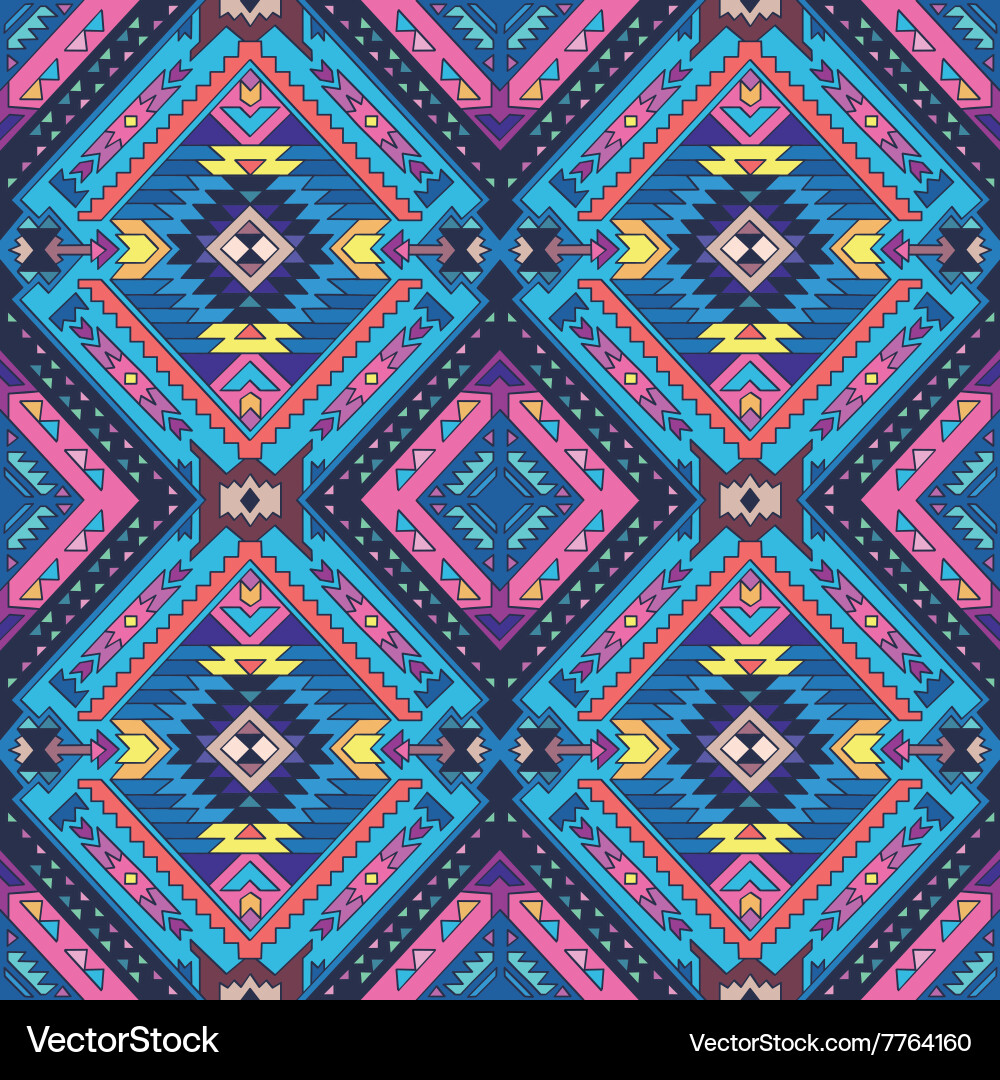 Colorful Aztec Pattern vector image
