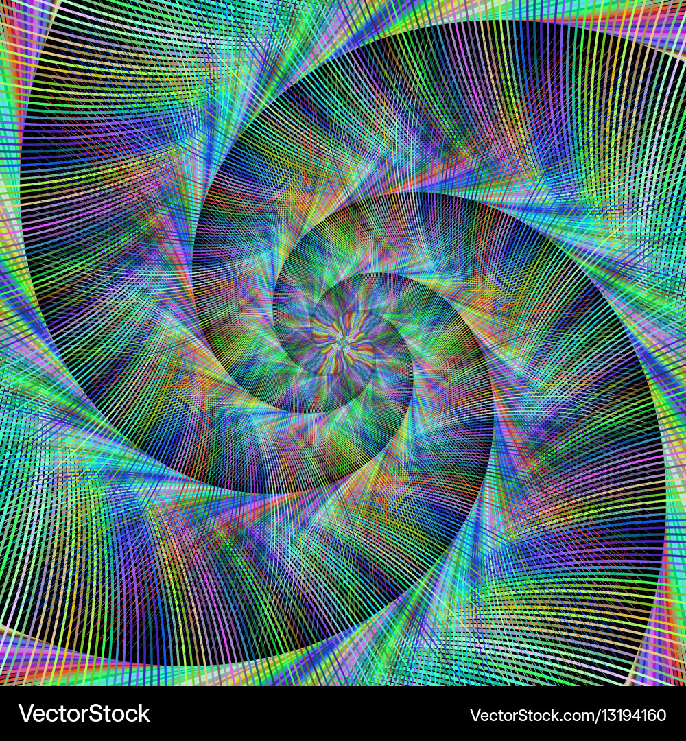 Computer generated spiral fractal background Vector Image
