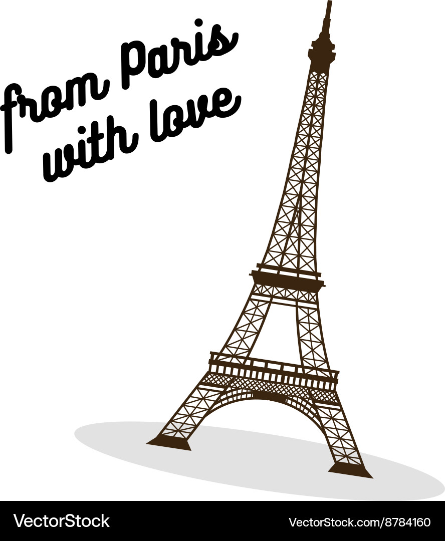 Eiffel tower isolated Vector Image