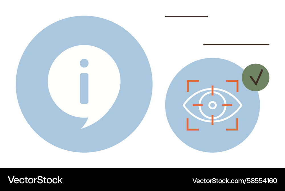 Eye Tracking & Data Validation Vector Image