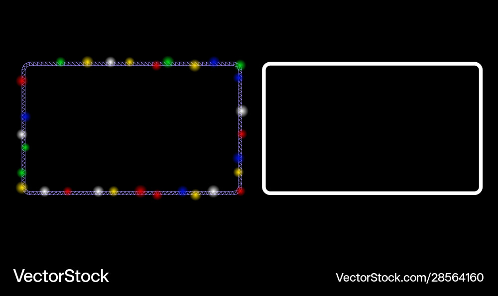 Flare mesh 2d rounded rectangle frame icon Flare mesh 2d rounded rectangle frame icon vector image