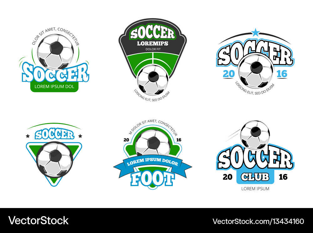 Football soccer club logo badge templates Football soccer club logo badge templates vector image