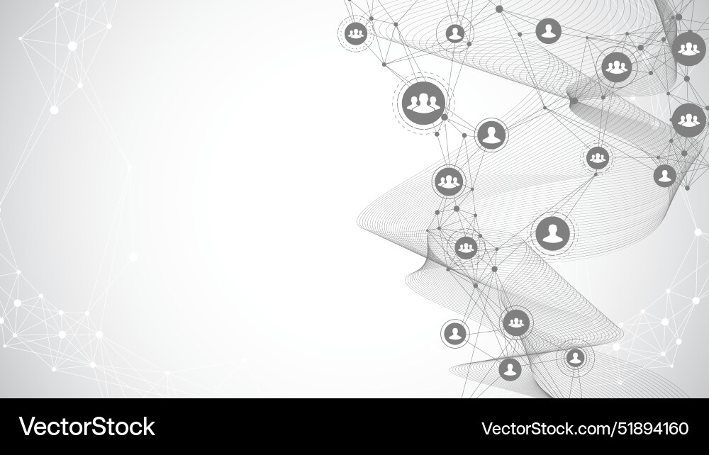 Global network connection banner design template Global network connection banner design template vector image