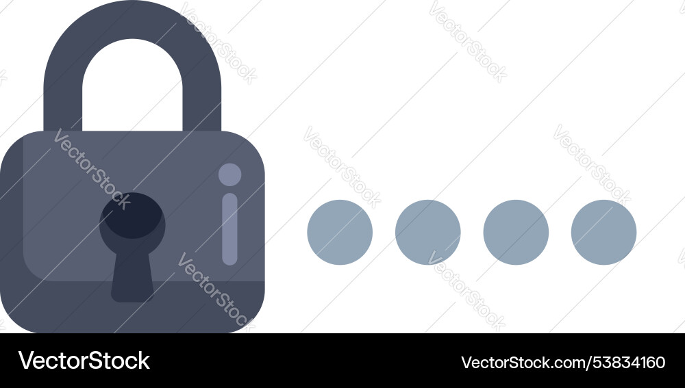 Padlock protecting password with loading icon Vector Image