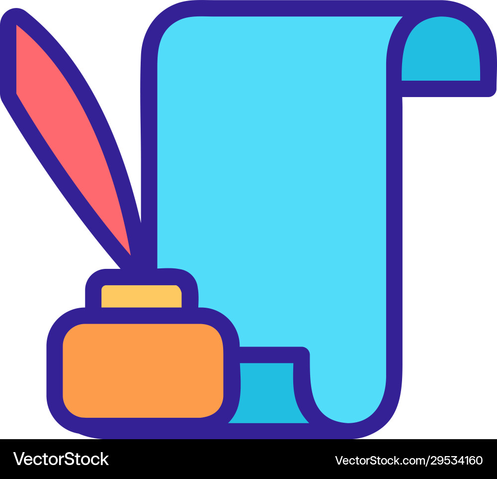Parchment paper scroll icon isolated Parchment paper scroll icon isolated vector image