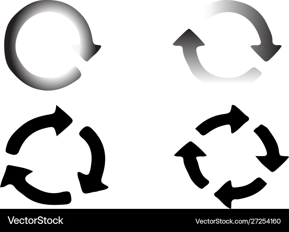 Plain round arrow icon on white background Vector Image