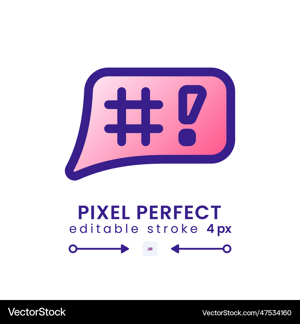 Speech bubble with symbols gradient fill desktop Vector Image
