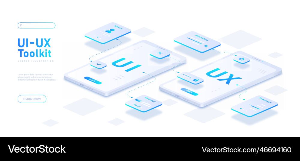 Ui and ux toolkit Ui and ux toolkit vector image