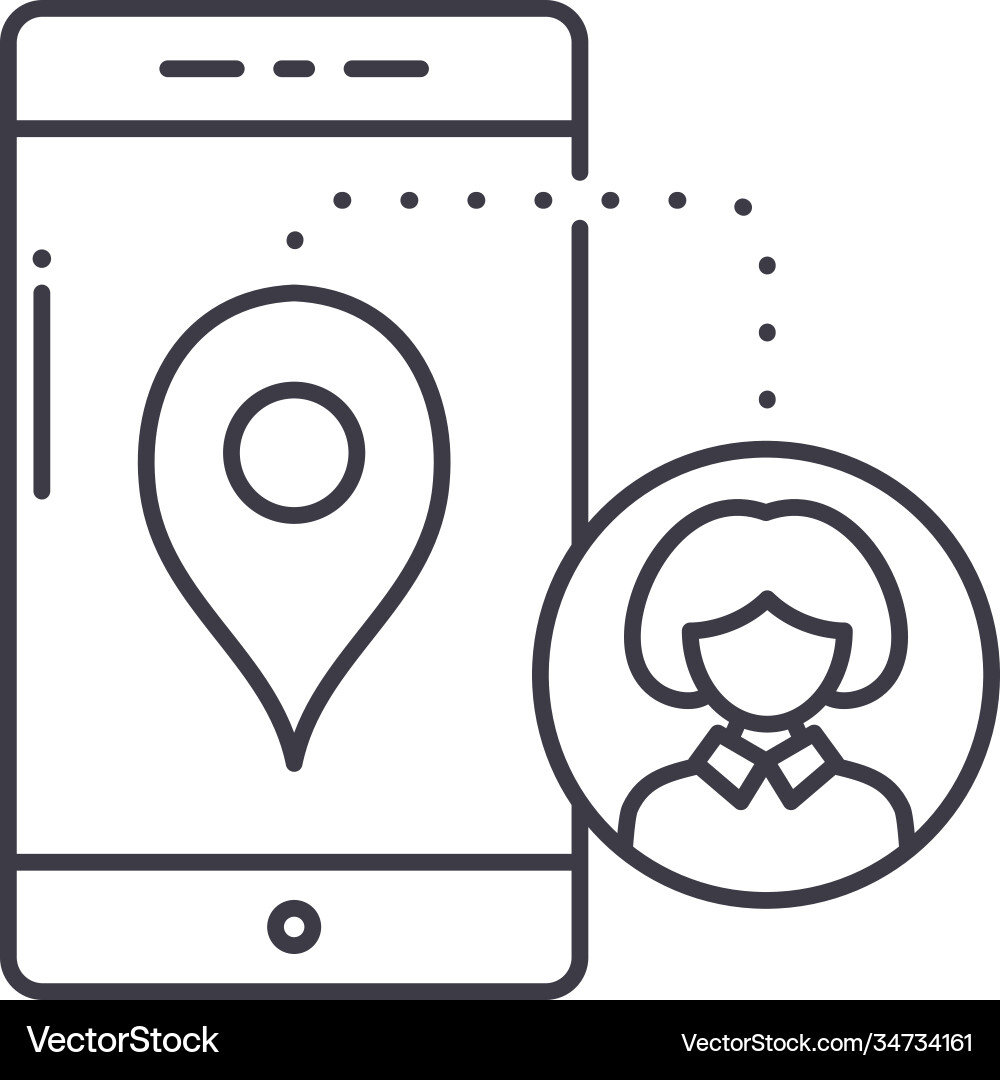 Applicant tracking system icon linear isolated Applicant tracking system icon linear isolated vector image
