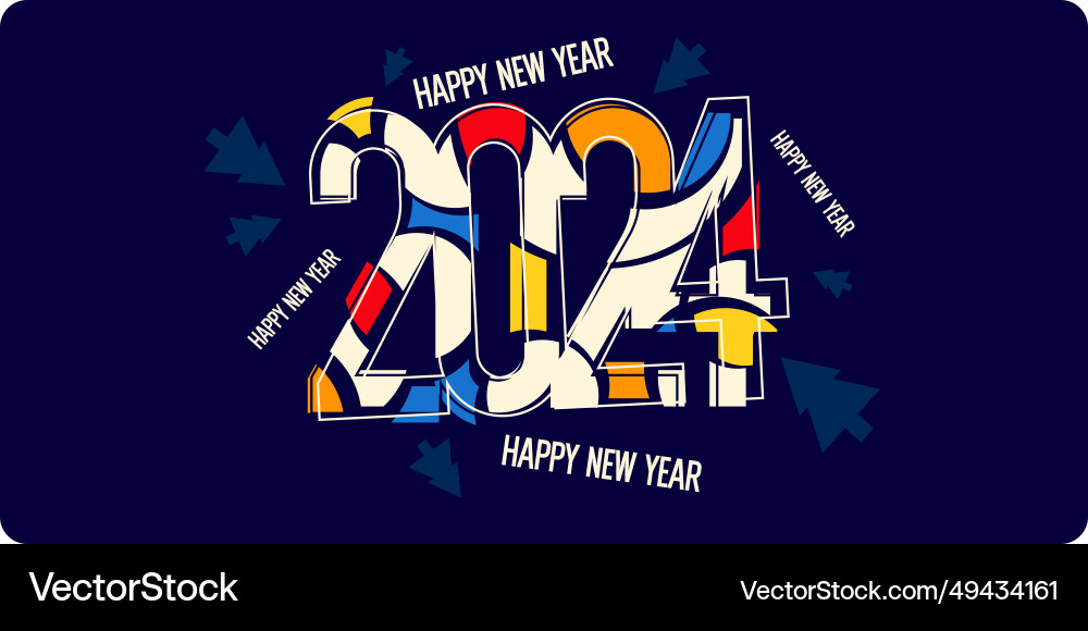 Background with the inscription happy new year Background with the inscription happy new year vector image
