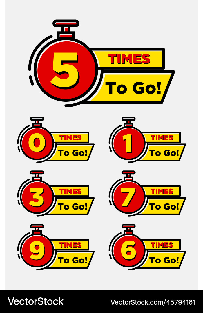 Banner design goes to with non-sequential numbers Banner design goes to with non-sequential numbers vector image