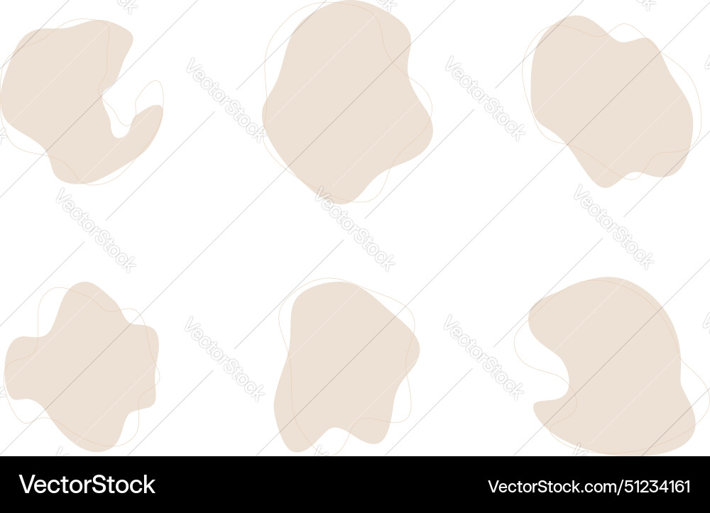 Blobs fluid liquid shapes symbol visual set Vector Image