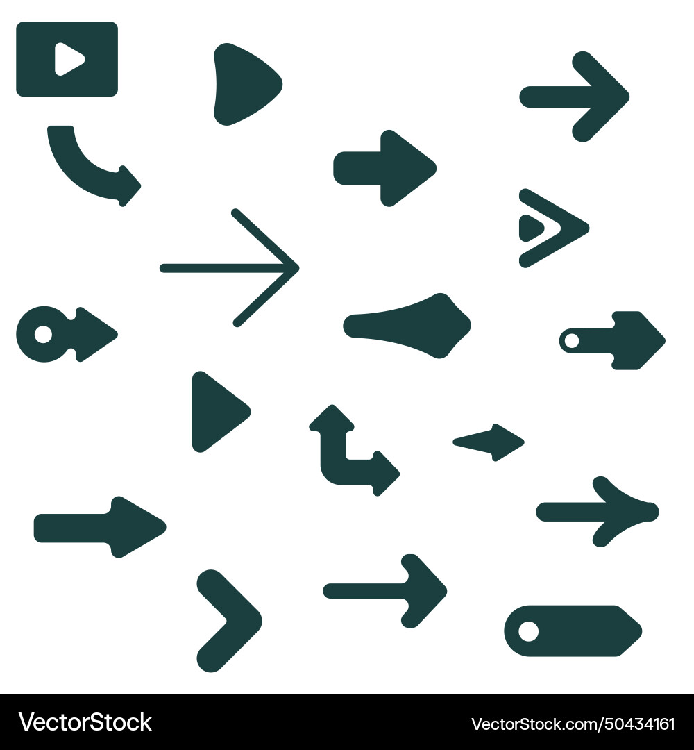 Collection of arrows for web design interface Collection of arrows for web design interface vector image
