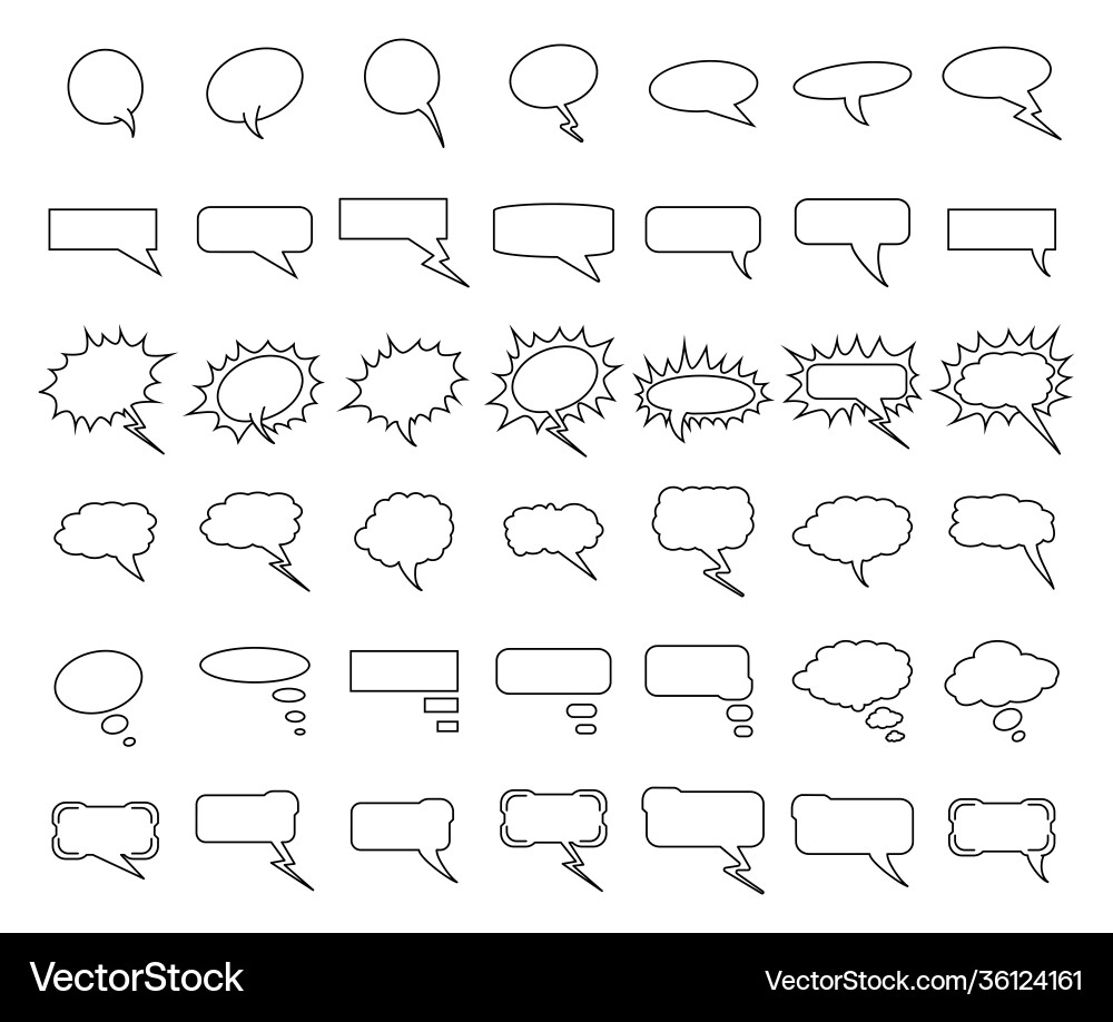 Comic Speech Bubbles Vector Image