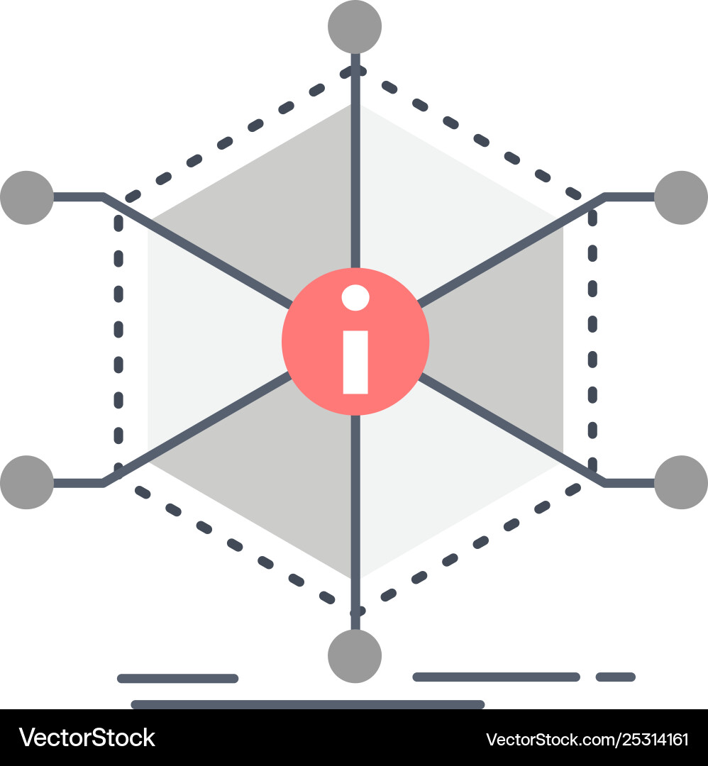 Data help info information resources flat color Vector Image