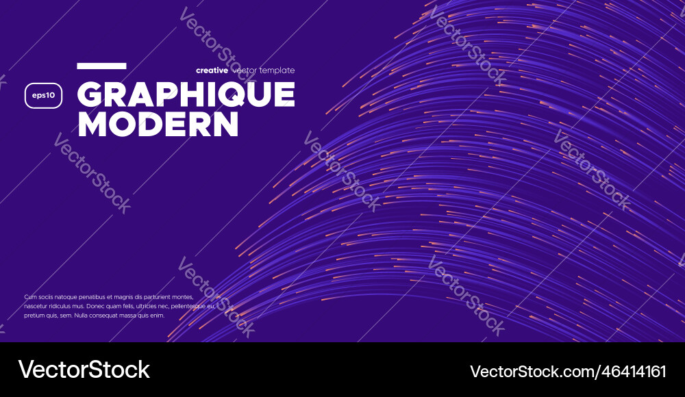 Dynamic Data Flow Presentation Template Vector Image