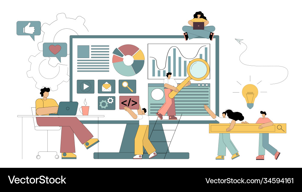 Erstellungsskript für die Erstellung von Webseiten Erstellungsskript für die Erstellung von Webseiten vektorbild