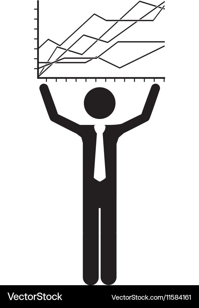 Graph chart icon image Vector Image