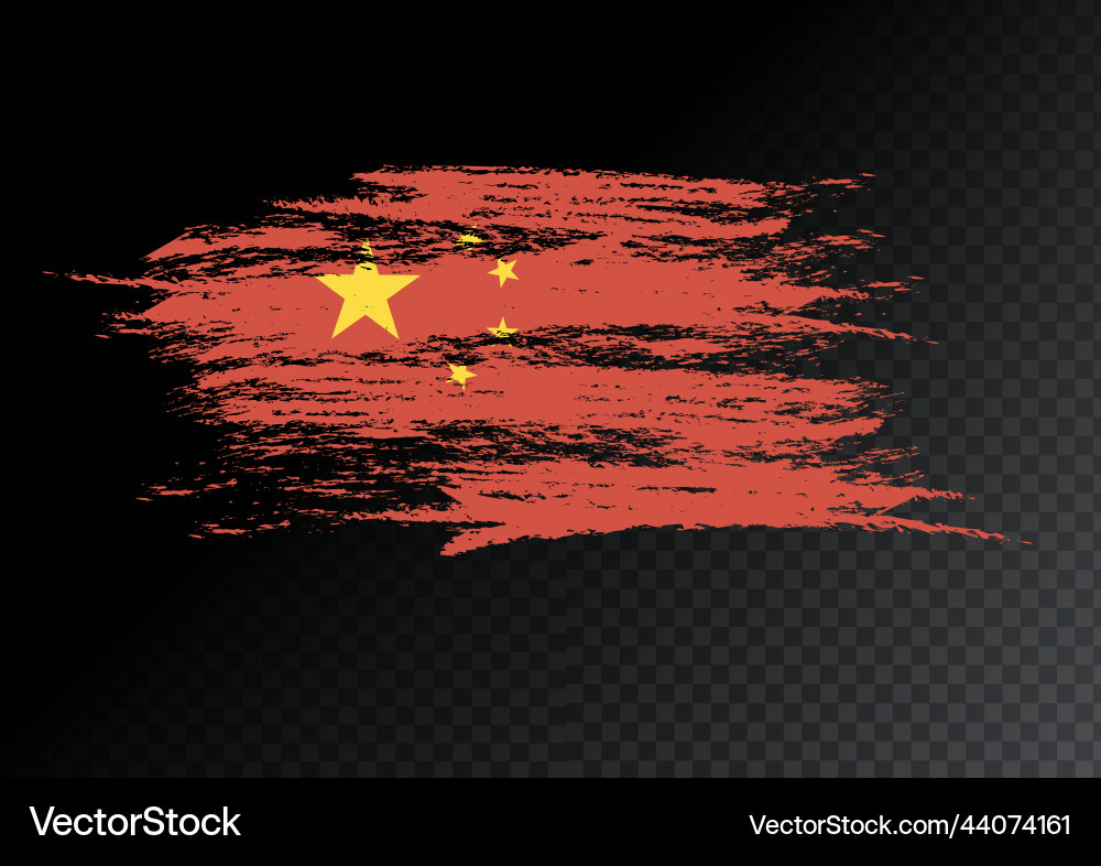 Grunge Stil China-Flag mit handgezogenen Pinsel Grunge Stil China-Flag mit handgezogenen Pinsel vektorbild
