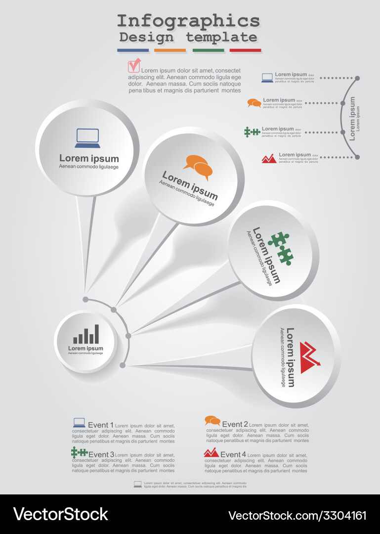 Infographics element web design layout vector image
