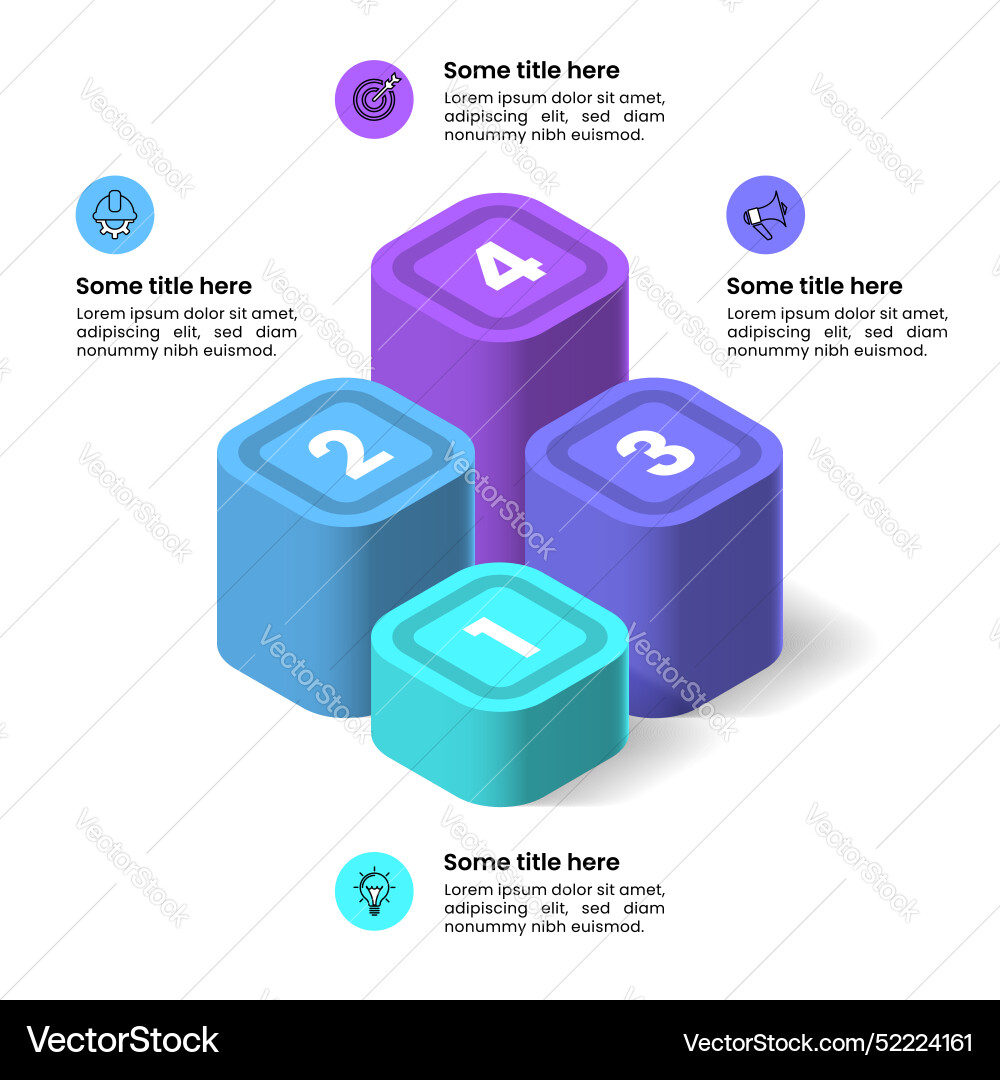 Isometric Workflow Template vector image