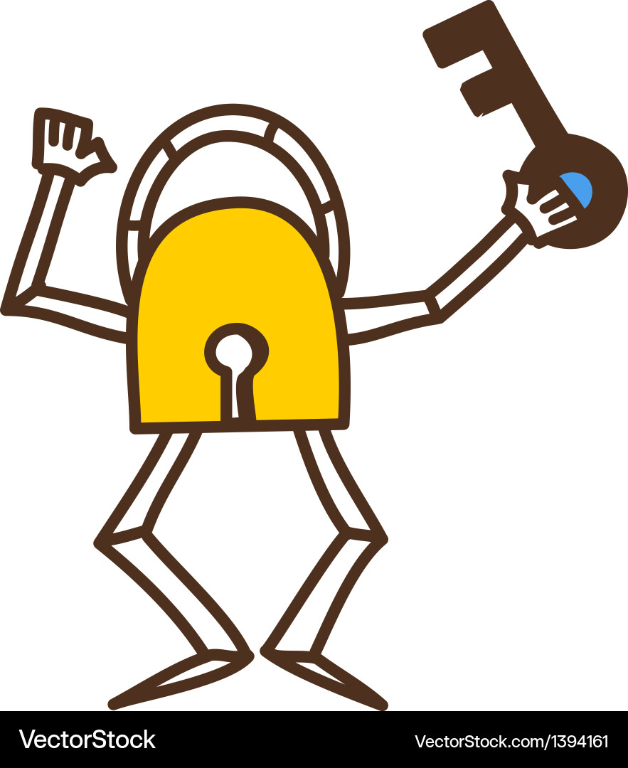 Lock and Key Set vector image