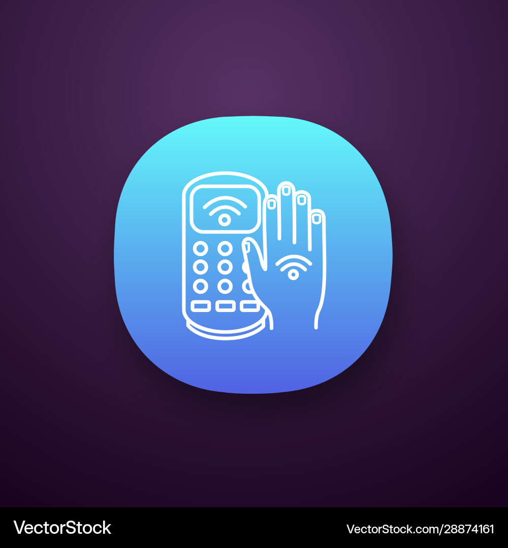 Nfc payment terminal app icon Nfc payment terminal app icon vector image