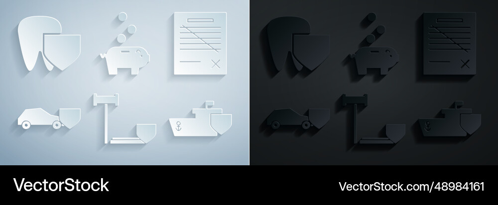 Set judge gavel with shield delete file document Vector Image